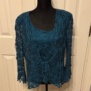 Soulmates Silk Crochet Tank & Jacket